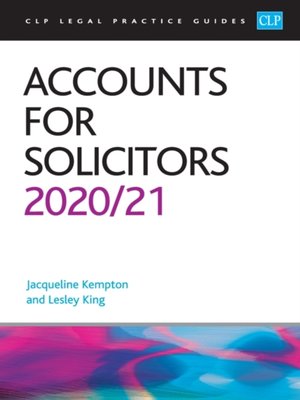 cover image of Accounts for Solicitors 2020/2021